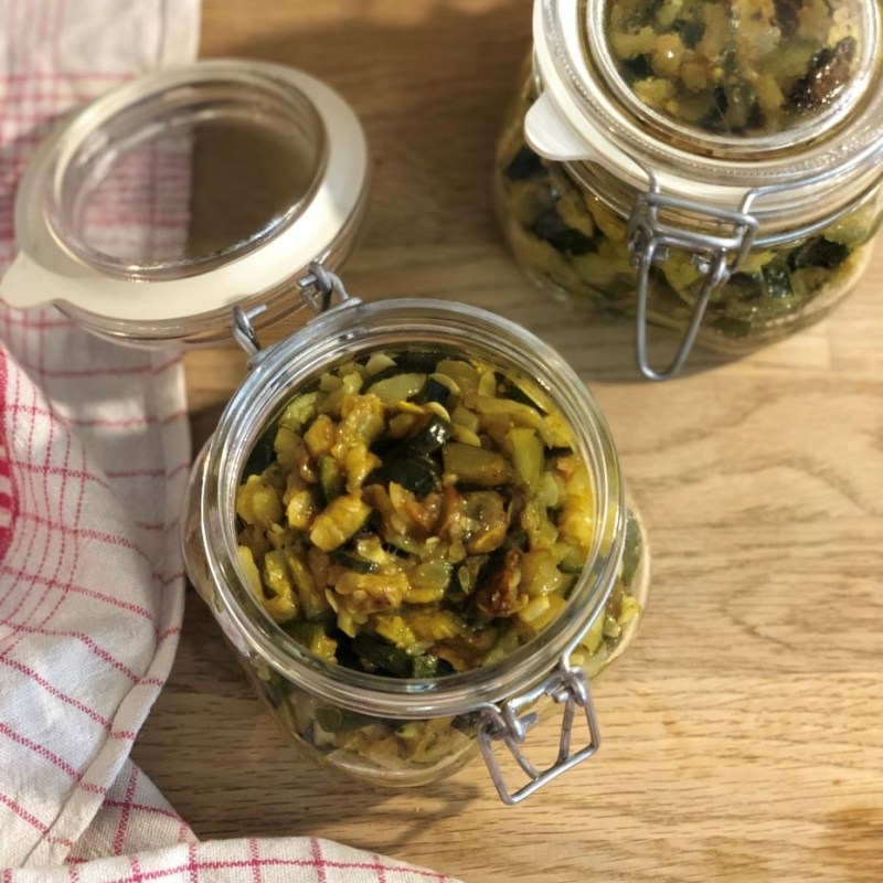 COURGETTES RÔTIES AU CURRY EN BOCAUX (ou pas !)