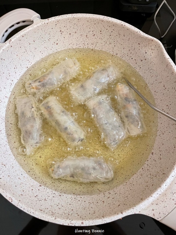 Première cuisson des nems