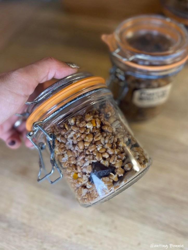 Risotto de petit épeautre à la courge et aux champignons en Bocaux