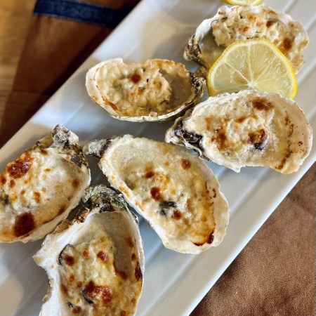 Huitres gratinées au parmesan