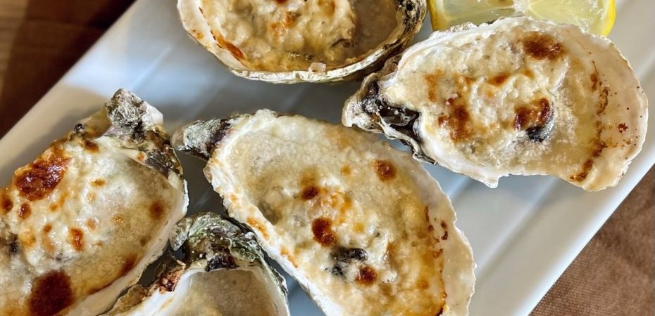 Huitres gratinées au parmesan