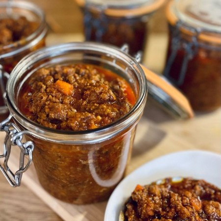 Sauce bolognaise facile en bocaux