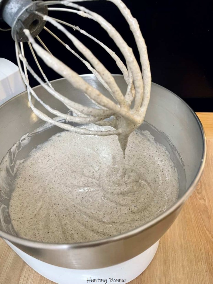 Pâte avant repos des Financiers noisette au thé vert et jasmin