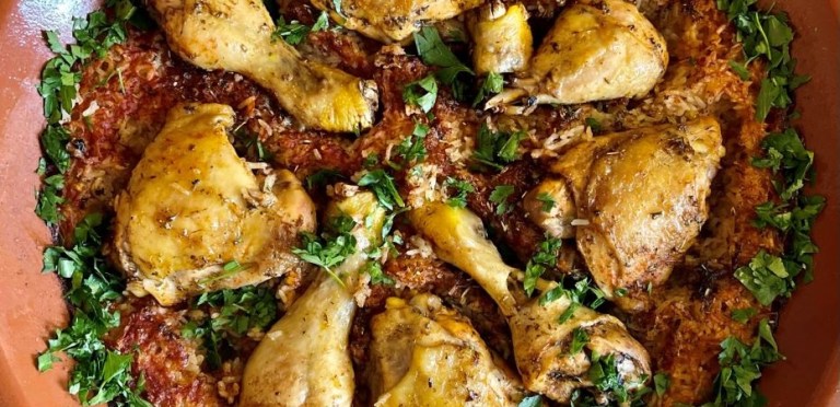 Roti Riz POULET RÔTI SUR RIZ À LA PROVENÇALE : Cuisson tout au four ! – Hunting ...