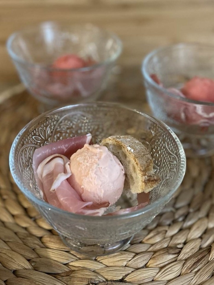 Glace à la tomate, mascarpone et origan