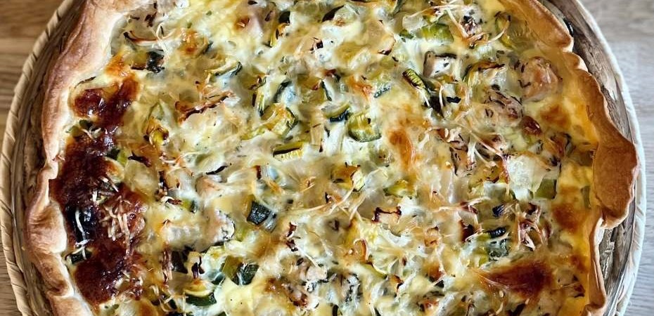 Quiche courgette et poulet
