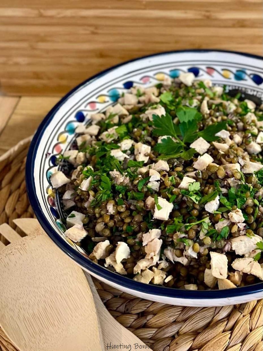 SALADE de LENTILLES au POULET