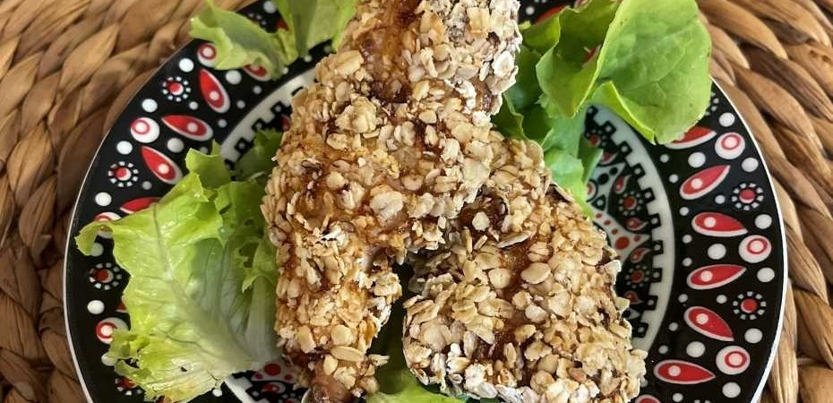TENDERS de POULET aux flocons d'avoine au four