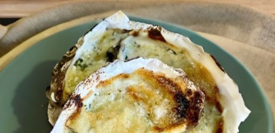 Huîtres gratinées au Roquefort