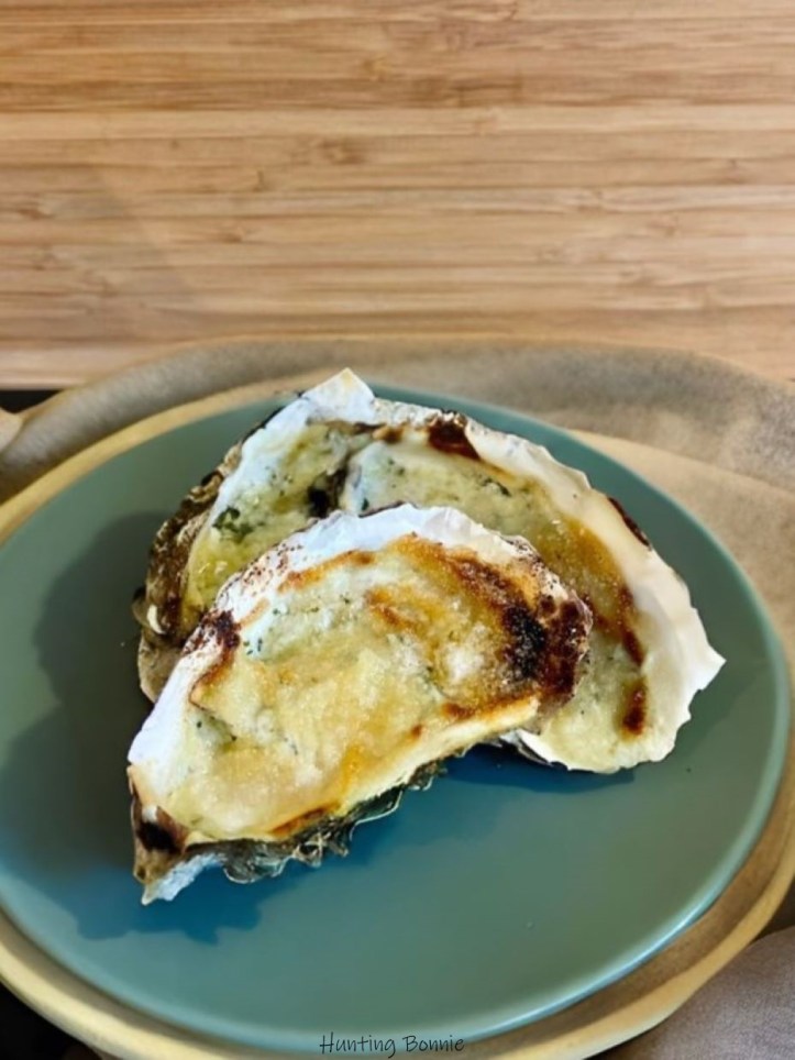 Huîtres gratinées au Roquefort
