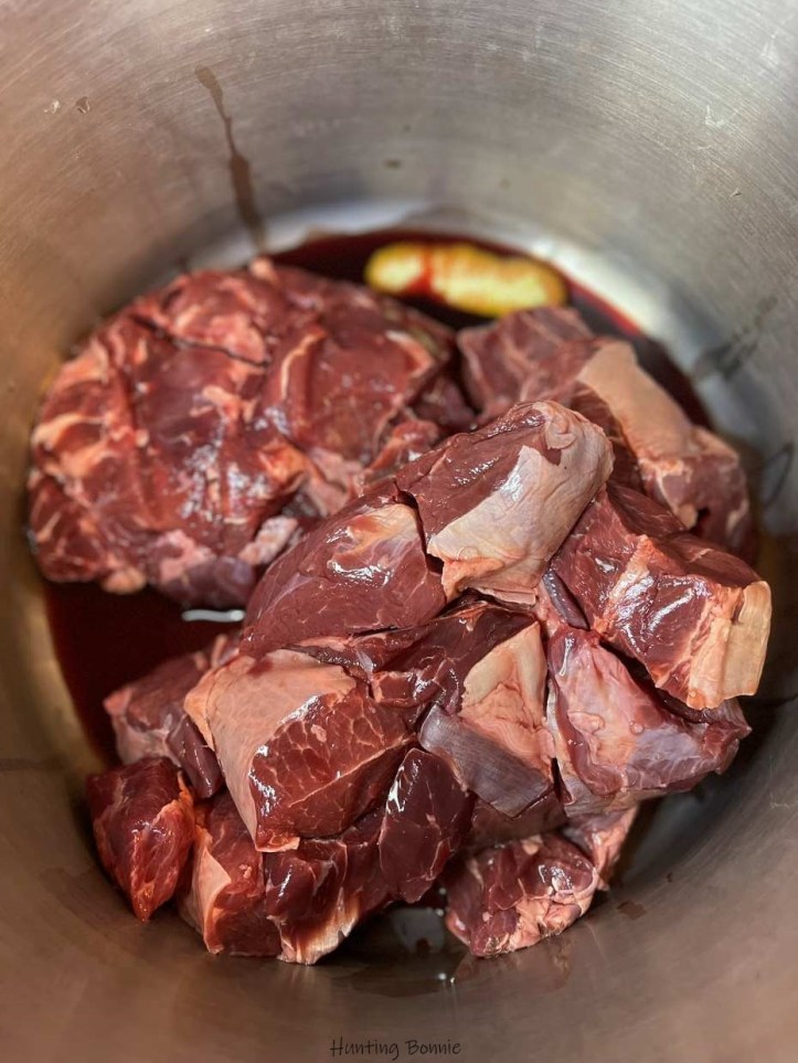 Morceaux de boeuf avant la marinade
