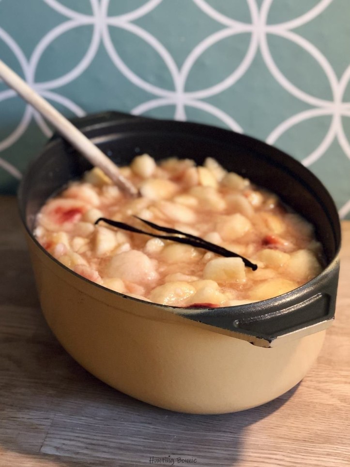 Cuisson de la Confiture de Nectarines à la vanille