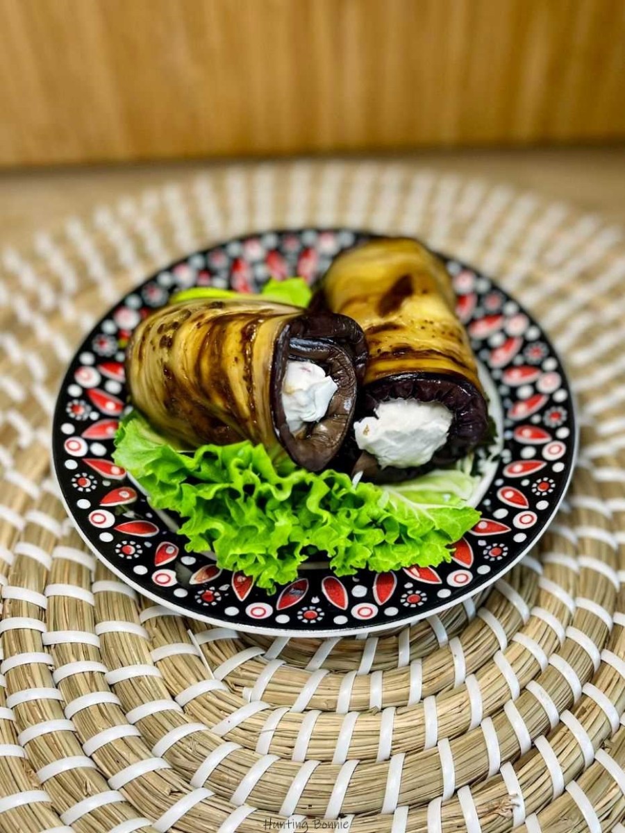 Roulés d&rsquo;Aubergines au Fromage frais et Tomates rôties