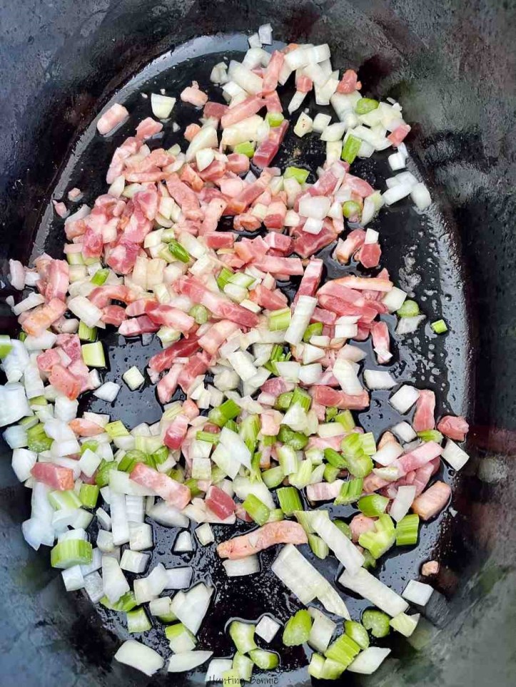 Cuisson de la garniture