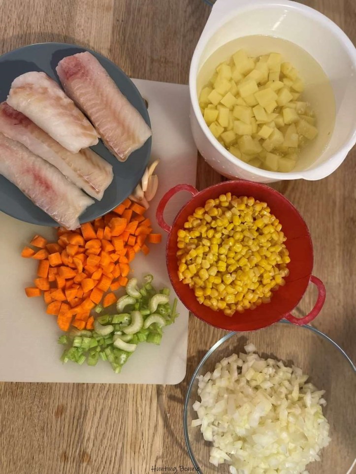 Ingrédients Soupe de Mais au Cabillaud