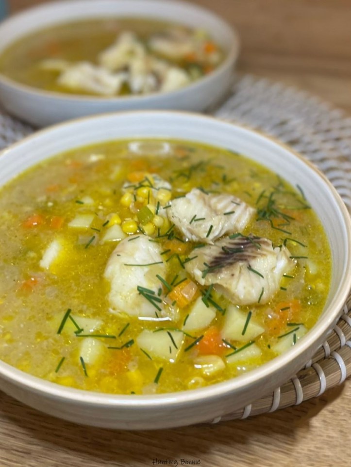 Soupe de Maïs au Cabillaud 