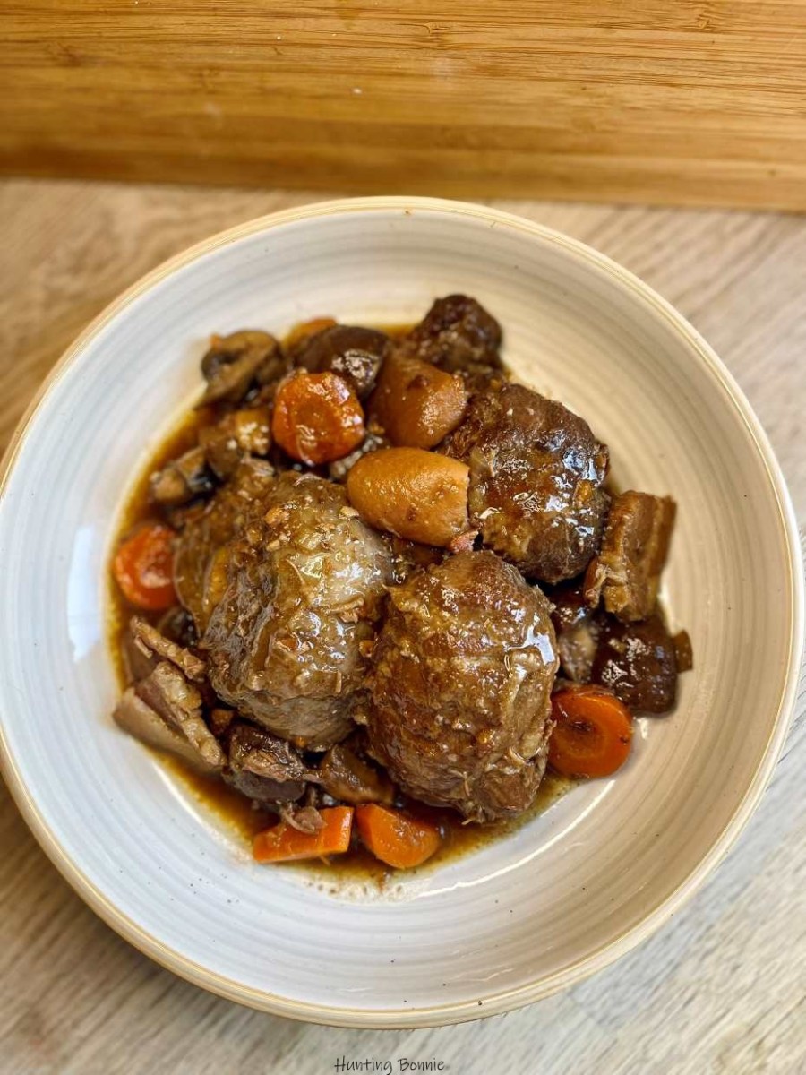 Joues de porc confites au miel et au cidre