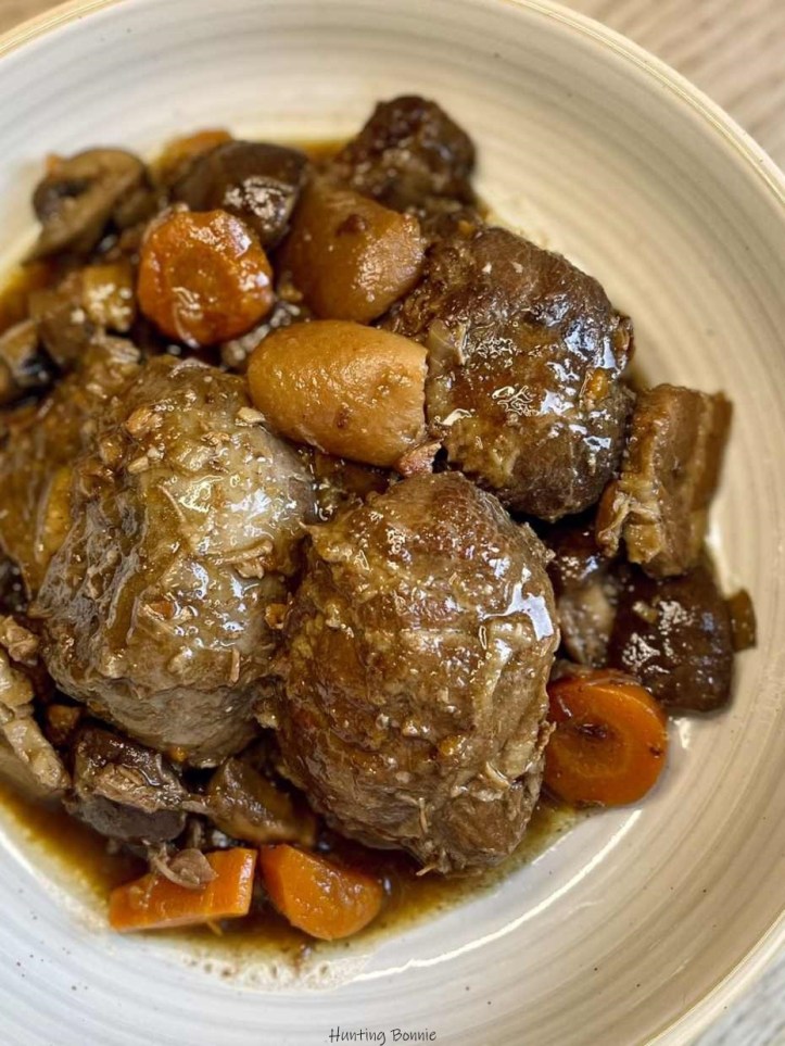 Joues de porc confites au miel et au cidre 