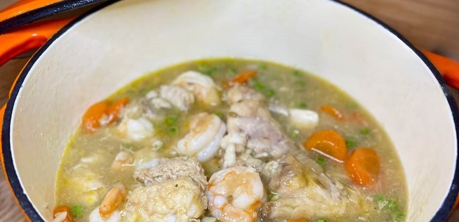 Ragoût de lotte et de crevettes aux graines de fenouil