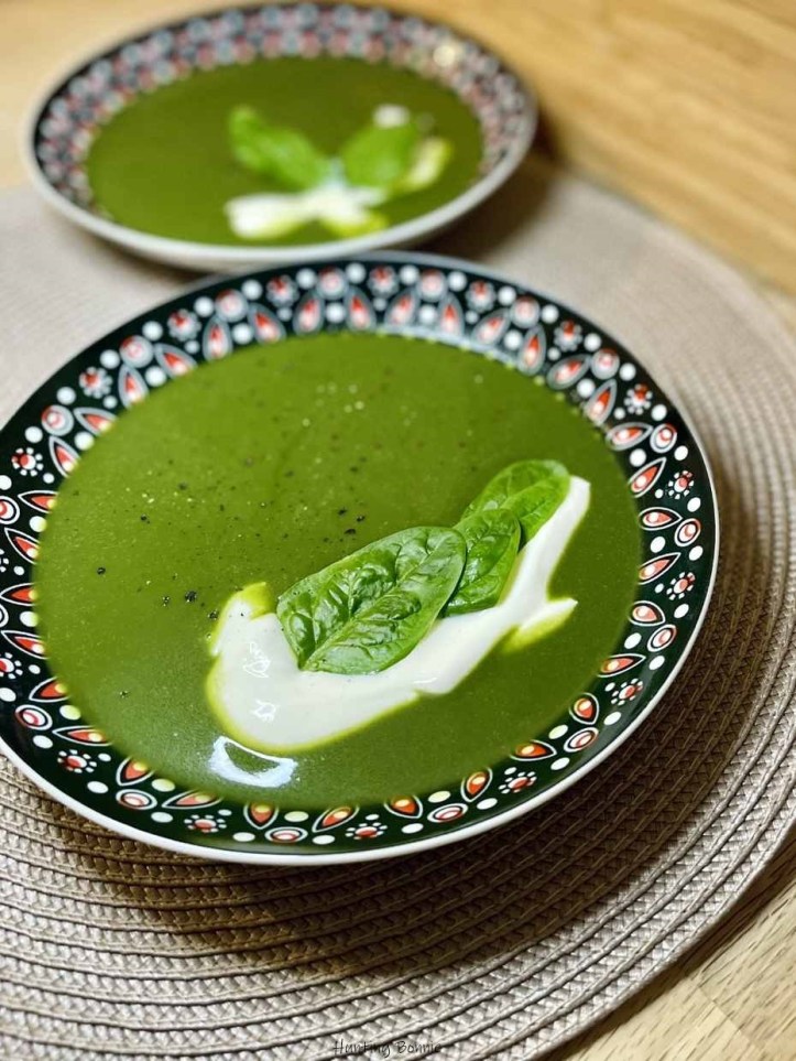Velouté de jeunes pousses d'épinards