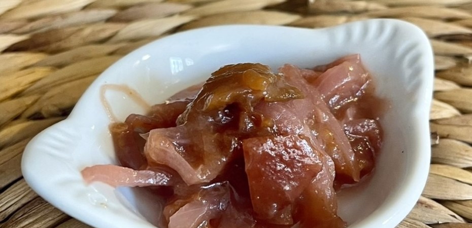 Chutney de prune friandise et d'oignon doux
