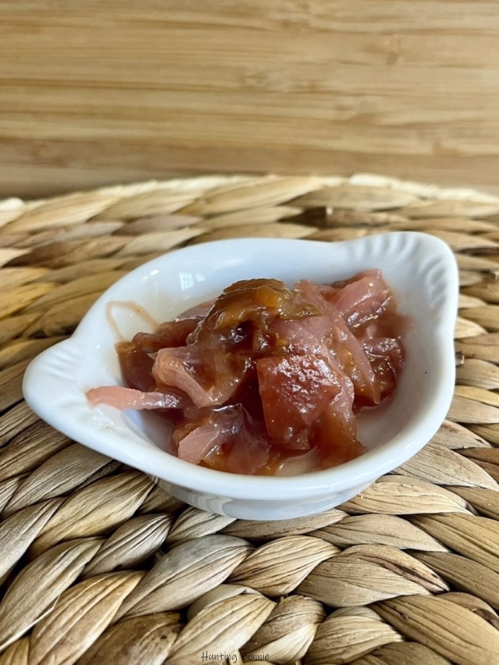 Chutney de prune friandise et d'oignon doux