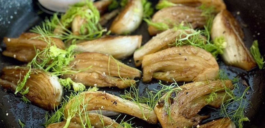 Fenouil braisé à l'huile d'olive et au vinaigre balsamique blanc