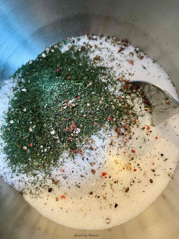 Préparation de la marinade du Gravlax de Cabillaud