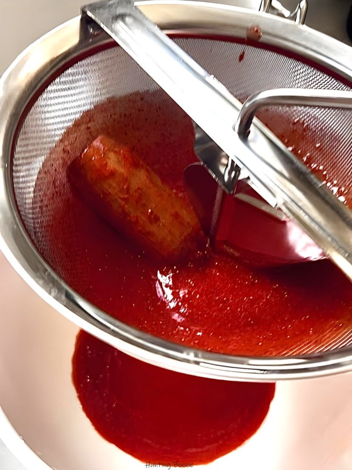 Préparation du nectar de fraise