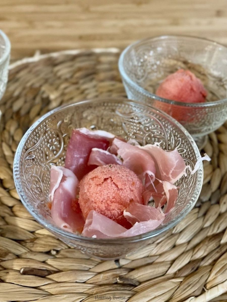 SORBET de tomate, basilic et piment d&rsquo;Espelette