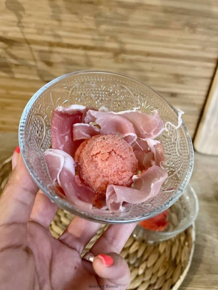 SORBET de tomate, basilic et piment d'Espelette 