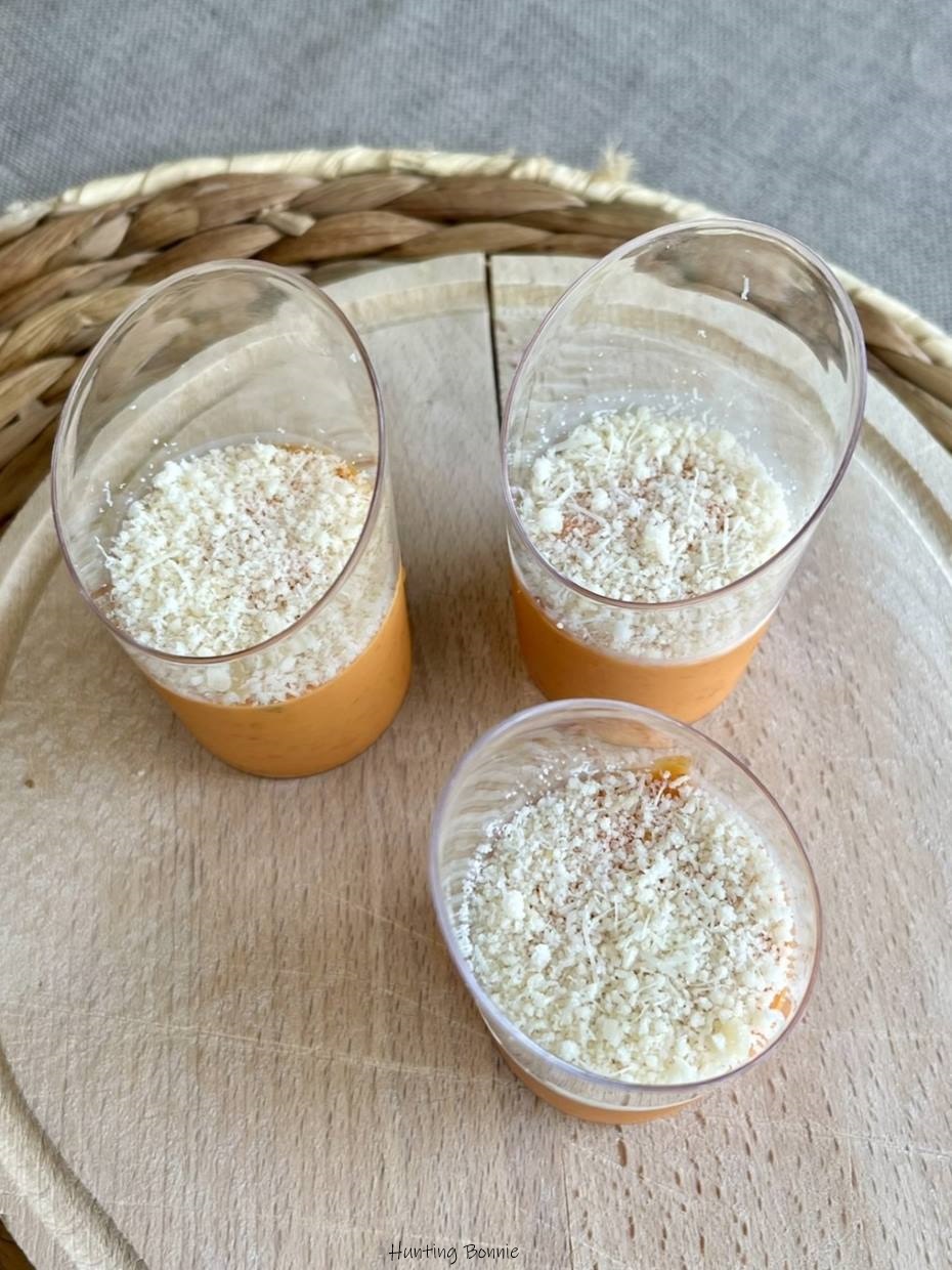 Crème de poivrons rôtis, mascarpone et parmesan