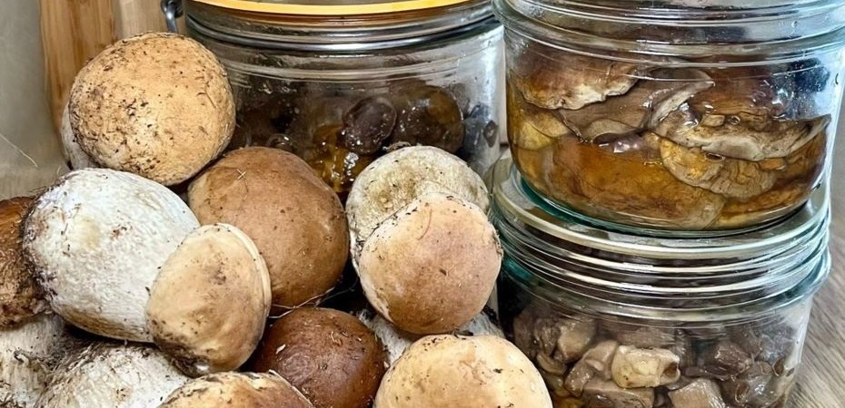 Cèpes en bocaux maison