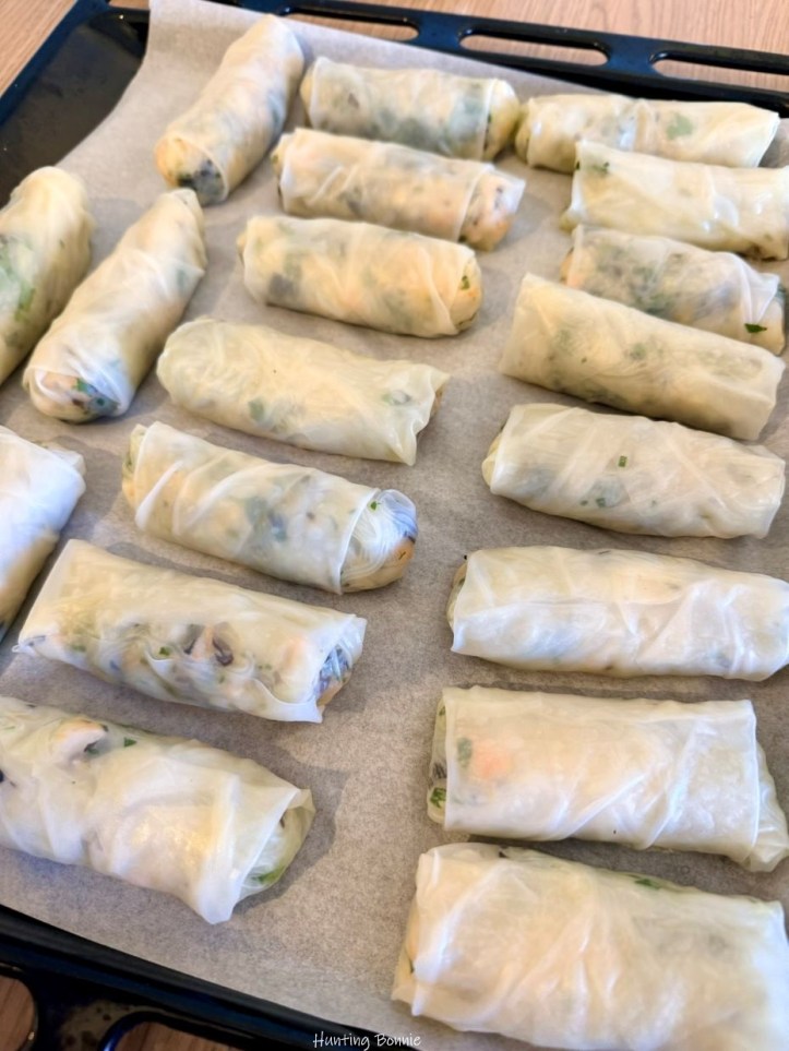 Avant cuisson des Nems aux crevettes vietnamiens (Chả Giò)