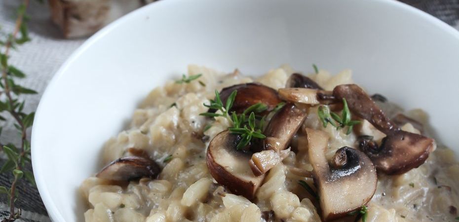 Risotto aux champignons bruns