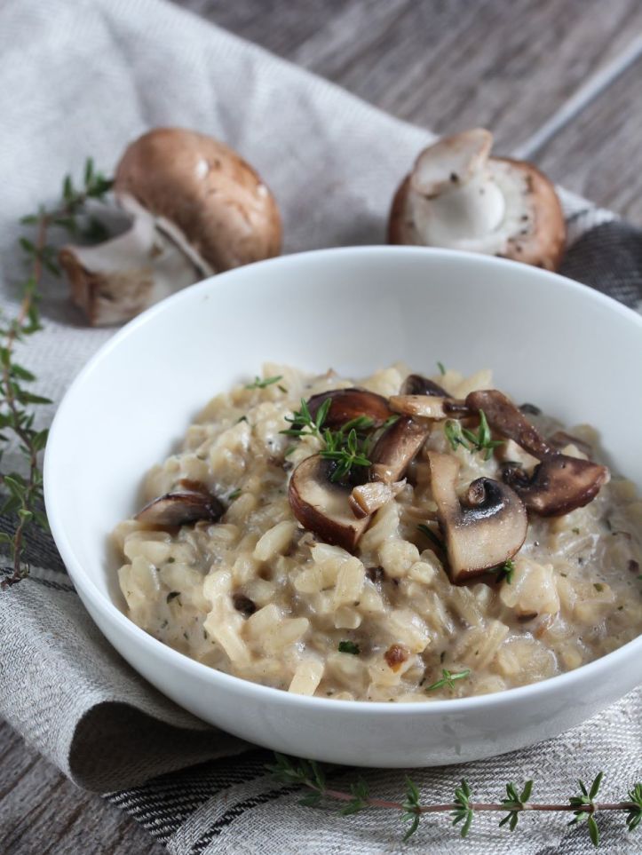 Risotto aux champignons bruns