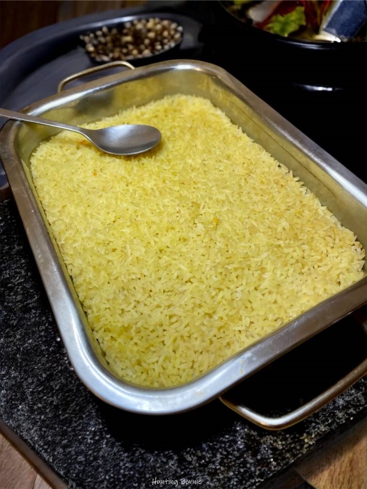 Riz à la sortie du four