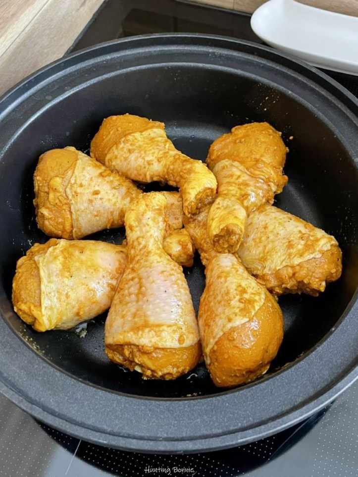 Saisir le poulet mariné