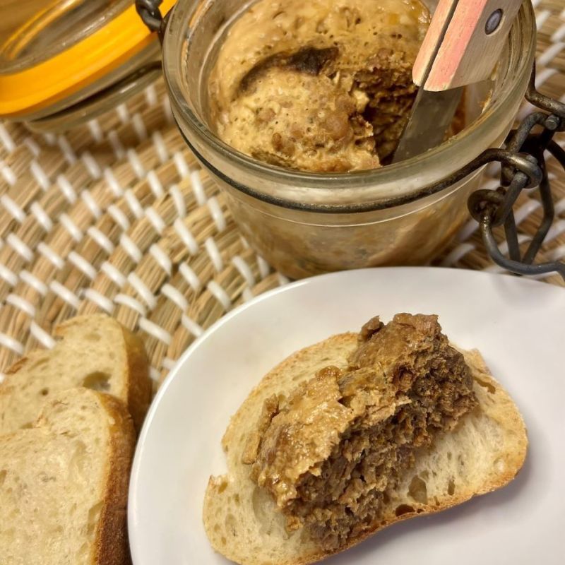 Pâté de campagne aux tomates séchées et à l’origan en bocaux
