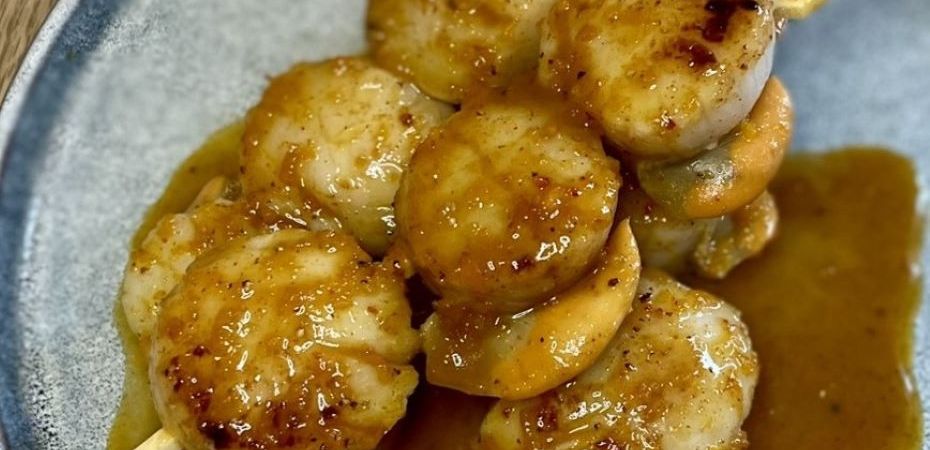 Saint-Jacques poêlées aux clémentines et miel