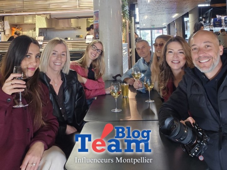 La Team Blog Montpellier (une partie des membres) à La Boulangerie 1860 à Jacou, aux Halles 610 crédit photo Eve Mory